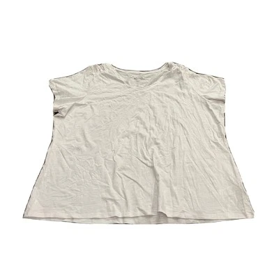 Columbia Womens White Rocky Ridge IV Tee V-Neck T-shirt Size 3X NWT $50