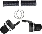 Bicycle Twist Grip Shifter Handle Bike Brake Lever Cycling Derailleur Transmission 1Pair 3x7 Speed Bike Speed Shifter Cycling Twist Grip Transmission Bike Brake Lever Mountain Bicycle Derailleur Tran