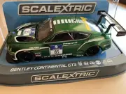 Bentley Continental GT3.Scalextric With front/rear Lights. BNIB. Stunning Green