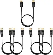 Moread DisplayPort to DisplayPort Cable, 6 Feet, 5 Pack, Gold-Plated Display Port Cable (4K@60Hz, 1440p@144Hz) DP Cable Compatible with Computer, Desktop, Laptop, PC, Monitor, Projector - Black