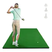 Costway 1x1.5M Golf Practice Mat Putting Hitting Mat Faux Turf Grass Lawn w/3 Rubber Tees