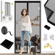 Magnetic Screen Door Mesh Curtain Self Sealing Hands-Free Entry Pet Kid Friendly