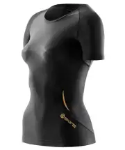 Skins A400 Womens Compression Short Sleeve Top (Black)
