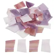 400g Mosaic Tiles Irregular Glass Mosaic Tiles Stained Glass Purple Series