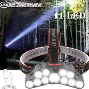 LED Super Bright Headlamp Rechargeable Headlight Head Torch Work Lamp Flashlight