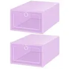 2pcs Shoes Box Drawer Type Anti-dust Storage Cabinet Container Thicken