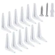 12 Pack White Shelf Brackets 4 Inch Metal Floating Shelf Brackets Heavy Duty L