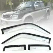 WIND DEFLECTOR RAIN GUARD SHIELD WHITE FOR MITSUBISHI STRADA L200 CAB 1996-2004 (for: Mitsubishi)