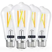 Matter Smart Light Bulb, ST19 (ST58) Smart Edison Bulbs, 2700K-6500K E26 LED ...