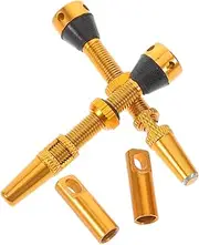 GLEAVI Tire Repair Kit 4pcs Air Valves Bicycle Presta Valve Cap Car Valve Cap Tire Inflator Hose Adapter Aluminum Alloy for Inflation and Deflati