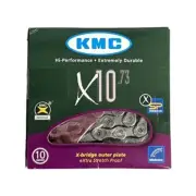 KMC X10.73 Road or MTB Bicycle Chain 10 Speed 114 Links Grey NEW #5945