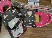 New ALPS 25" Light Weight Snow Shoes Set Pink Trekking Poles Aluminum Snowshoes