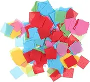 COHEALI DIY Tissue Paper Mosaic Confetti Craft Party Paper Scraps Decorative Squares for Handicrafts