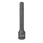 3/8" Drive x 7/32" Hex Driver 4" 19074F GREY PNEUMATIC 19074F 729440463601 Metal