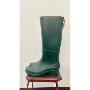 鞋⇛法國Aigle超柔軟橡膠雨靴 絕版綠色（Aigle Rubber Rain Boots）