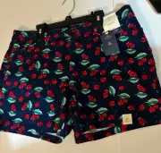 ST JOHN’S BAY Shorts -CHERRY LEAF DESIGN MID RISE (SIZE 12)BRAND NEW