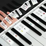 Removable Piano Keyboard Note Labels,Piano Keyboard Stickers,88-Key 61-Key Full Size,Made of Silicone,Suitable for Keyboard Piano for Beginners Kids