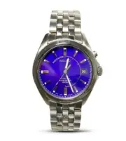 SEIKO KINETIC SKH685P1 Watch Blue Dial 100m 38mm Power Reserve Indicator Date