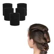 50Pcs Elastic Black Hair Bands Ties Ponytail Holders
