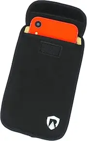 RadiArmor EMF Blocking Cell Phone Sleeve - EMF Blocking Pouch That Fits Most Cell Phones - Updated Version (Black, Large)