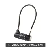 Cable Lock Practical Sturdy Security 4 Digit Combination Padlock Gate Locks