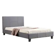 King Single Linen Fabric Bed Frame Grey