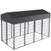 Giant Dog Kennel Dog Crate Cage Yard Animal Pet Enclosure Playpen WaterproofRoof