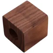 Wooden Signature Pen Holder Cube Single Hole Pen Rest Stand Pen Storage Holder