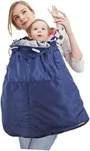 Toddmomy Ergonomic Carrier Windproof Warm Cape for Newborns Straps for Front Back Carrying Soft Winter Mantle Comfortable Cloak for Outdoor Use
