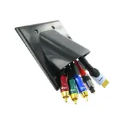 Bullnose Wall Plate Bull Nose Home Speaker/Video/HDMI Cable Management Black