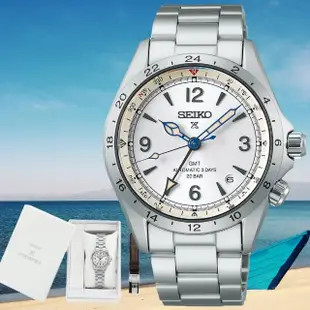【SEIKO 精工】PROSPEX系列 製錶110週年紀念款 GMT雙時區顯示 機械腕錶 女王節(SPB409J1/6R54-00B0S)