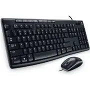 Logitech MK200 Combo Wired Keyboard And Mouse Black