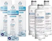 Crystal Pure DA97-17376B Replacement Water Filter for Samsung HAF-Qin/EXP, HAF-Qin, RF28T5001SR, DA97-08006C, RS27T5200SR, RF28R7351SG, RF24R7201SR, RF27T5201SR, WS645A, 3-Pack Refrigerator Filter