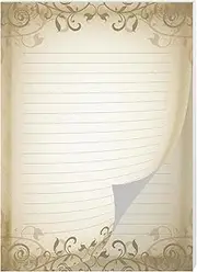 Letter Paper Vintage Papyrus Old Paper Letter Pad for Boys Girls Children and Adults Gift (A4 Pad with 25 Sheets)
