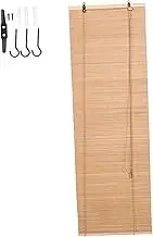 jojofuny Bamboo Blind for Shading Retro Window Shade Easy Installation Sturdy Polyester for Kitchen Living Room