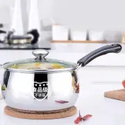 Kitchen Saucepan Stainless Steel Multipurpose Small Soup Milk Pot With Handle US
