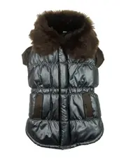 Pet Life Ultra Fur Track Collared Metallic Pet Jacket