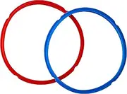 [Instant Pot] Genuine Silicone Sealing Ring 2 Pack, Red and Blue, 8L