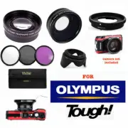 FISHEYE LENS + MACRO + 2x TELEPHOTO LENS + FILTER KIT FOR OLYPMUS TOUGH CAMERAS
