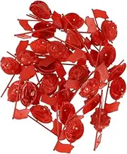 Gogogmee 60pcs Red Flag Model Plastic Flags for Table Scene Educational Display