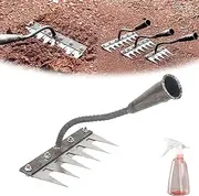 Nextgengardening Rake, IronRake 2.0 - Upgraded Iron Weeding Rake, Rakes for Lawns Heavy Duty, for Yard Garden, Durable ＆ Lightweight (6 Teeth)