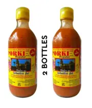 Porki Hot Sauce 2-Pack Salsa Picante Chile Arbol Mex Jalisco 370ml (12oz, each)