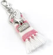 The Carat Shop Liverpool Football Club Pink Stripe Scarf & Liverbird Backpack Hanger, Pink, One Size