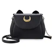 Summer Sailor Moon Ladies Handbag Black Cat Shape Chain Shoulder Bag PU Leather Women Messenger Crossbody Small Bag