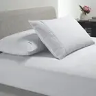 NEW Bianca Heston Fitted Sheet Set 300 Thread Count White King Single 2pce