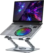 mbeat Stage S8 Rotating Laptop Stand with RGB Cooling Fan and USB Ports