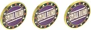 Vaguelly 3pcs Big and Small Blinds Poker Cards Metal Poker Chips Number Chips Party Supplies Poker Game Tokens Poker Card Dealer Button Party Supply Poker Game Chips Party Favor Iron Purple
