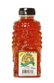 Hawaiian Rainbow Bees Macadamia Nut Honey in a Tiki Bottle 24 oz.