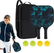Pickle Ball Training Paddle - Comfortable Grip Pickle Ball Racket Set with Portable Bag,Sports Equipment for Outdoor Indoor Court Home Backyard