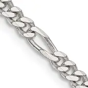 22 Inch Sterling Silver 3.5mm Figaro Chain